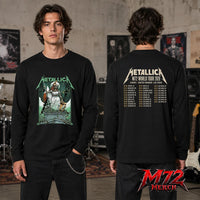 Metallica M72 World Tour June 19 And June 21 2026 At Aviva Stadium Dublin Ireland Skeleton Warrior Artwork By Gary Ronaldson Two Sided Long Sleeve
