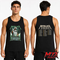 Metallica M72 World Tour June 19 And June 21 2026 At Aviva Stadium Dublin Ireland Skeleton Warrior Artwork By Gary Ronaldson Two Sided Tank Top