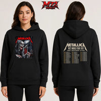 Metallica M72 World Tour June 25 2026 At Hampden Park Glasgow Scotland Vampire Reaper Artwork By Landon Armstrong Two Sided Hoodie