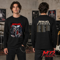 Metallica M72 World Tour June 25 2026 At Hampden Park Glasgow Scotland Vampire Reaper Artwork By Landon Armstrong Two Sided Long Sleeve