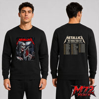 Metallica M72 World Tour June 25 2026 At Hampden Park Glasgow Scotland Vampire Reaper Artwork By Landon Armstrong Two Sided Sweatshirt