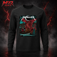 Metallica M72 World Tour June 28 2026 At Principality Stadium Cardiff Wales Red Dragon Artwork By The Duchess Of Dark Long Sleeve