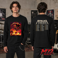 Metallica M72 World Tour June 3 2026 At Stadio Renato Dall’Ara Bologna Italy Demon Stage Artwork By Nino Cammarata Two Sided Long Sleeve