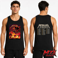 Metallica M72 World Tour June 3 2026 At Stadio Renato Dall’Ara Bologna Italy Demon Stage Artwork By Nino Cammarata Two Sided Tank top