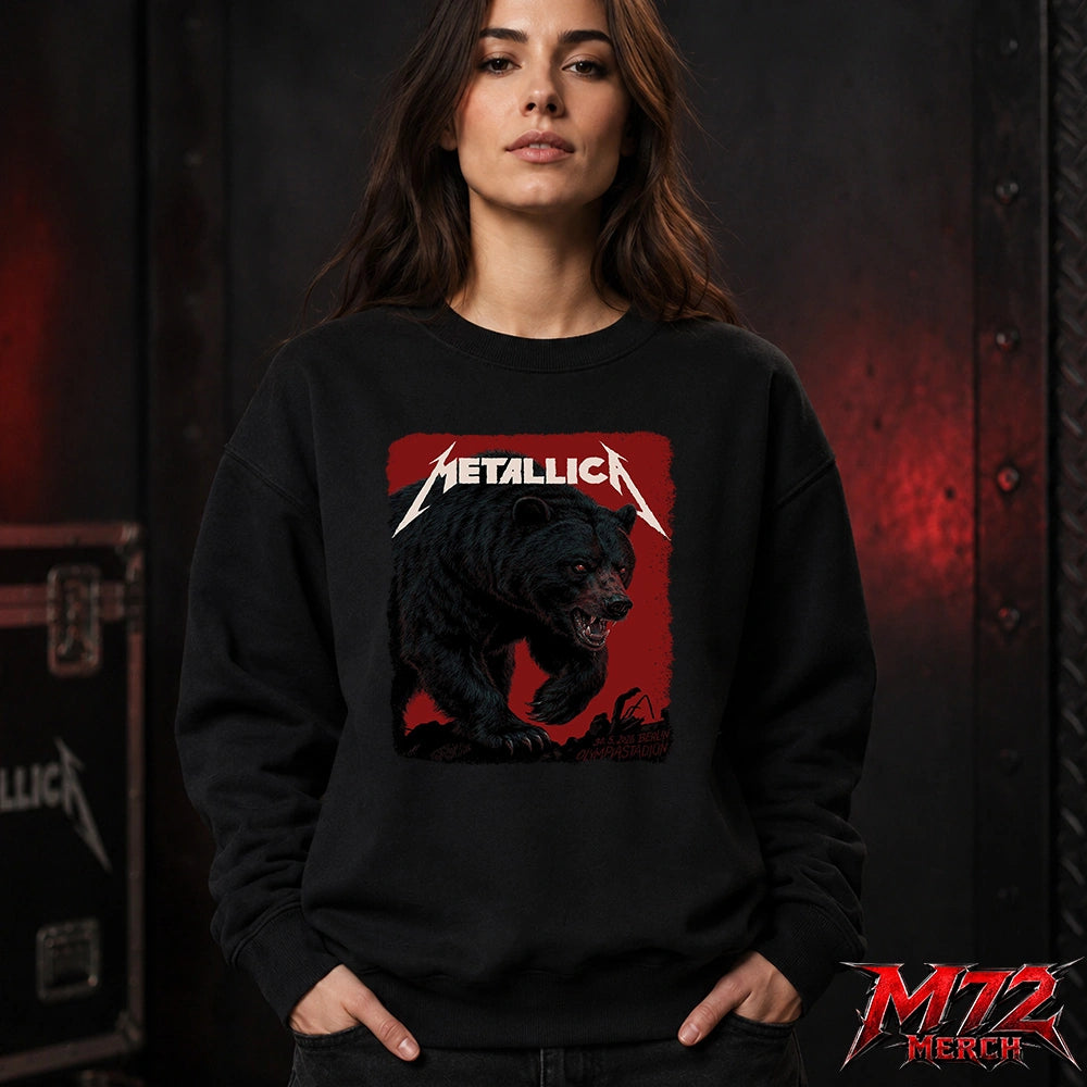 Metallica M72 World Tour May 30 2026 At Olympiastadion Berlin Germany Black Bear Artwork By Janta-Island Sweatshirt