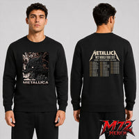 Metallica M72 World Tour May 30 2026 At Olympiastadion Berlin Germany Wolf Eclipse Artwork Two Sided Sweatshirt