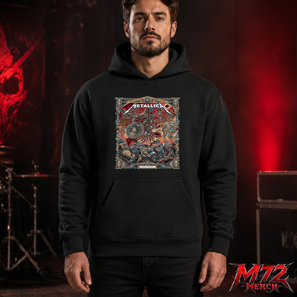 Metallica M72 World Tour May 9 2026 Athens Olympic Stadium Battle Warrior Hoodie