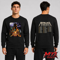 Metallica World Tour M72 May 22 2026 Frankfurt Germany Deutsche Bank Park Cloaked Skull Storm Two Sided Sweatshirt