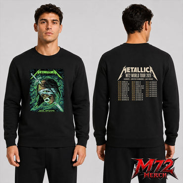 Metallica World Tour M72 May 27 2026 Zürich Switzerland Stadion Letzigrund Mummy Dagger Eye 2 Side Sweatshirt