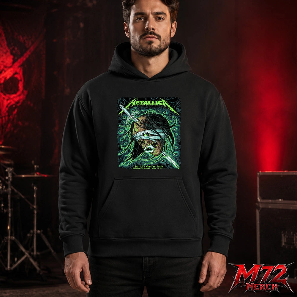 Metallica World Tour M72 May 27 2026 Zürich Switzerland Stadion Letzigrund Mummy Dagger Eye Hoodie