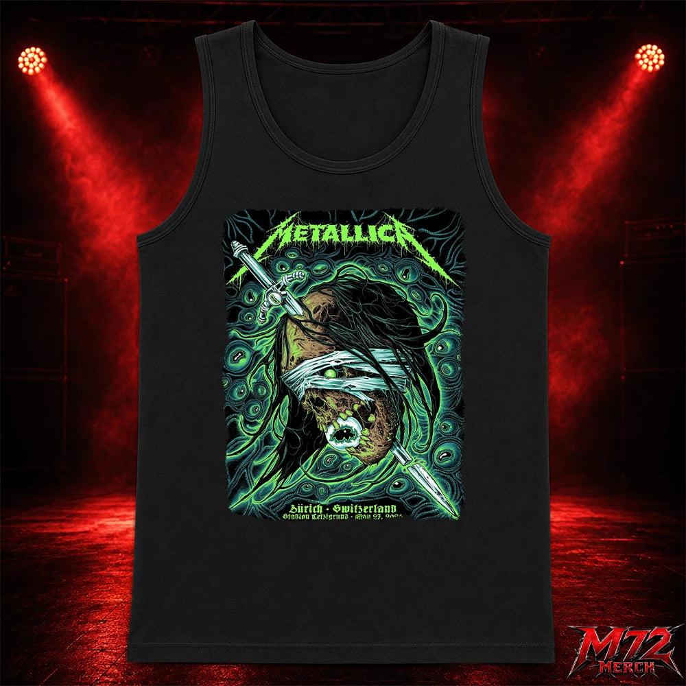 Metallica World Tour M72 May 27 2026 Zürich Switzerland Stadion Letzigrund Mummy Dagger Eye Tank top
