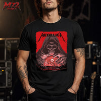 Metallica Life Burns Faster Week 5 October 29 and 31 2026 Sphere Las Vegas United States T-Shirt by Pedro Correa featuring Crystal Ball Reaper artwork with hooded skull and glowing eye orb.