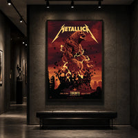 Metallica M72 World Tour April 24 2025 Rogers Centre Toronto Ontario Canada poster canvas by John Guydo featuring a roaring beast rising from shattered rubble with flying debris and Toronto event text.