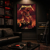 Metallica M72 World Tour April 24 2025 Rogers Centre Toronto Ontario Canada poster canvas by John Guydo featuring a roaring beast rising from shattered rubble with flying debris and Toronto event text.