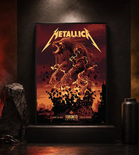 Metallica M72 World Tour April 26 2025 Rogers Centre Toronto Ontario Canada poster canvas by John Guydo featuring a roaring beast rising from shattered debris with Toronto event text.
