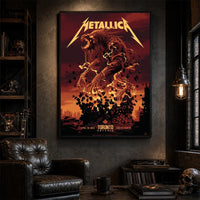 Metallica M72 World Tour April 26 2025 Rogers Centre Toronto Ontario Canada poster canvas by John Guydo featuring a roaring beast rising from shattered debris with Toronto event text.