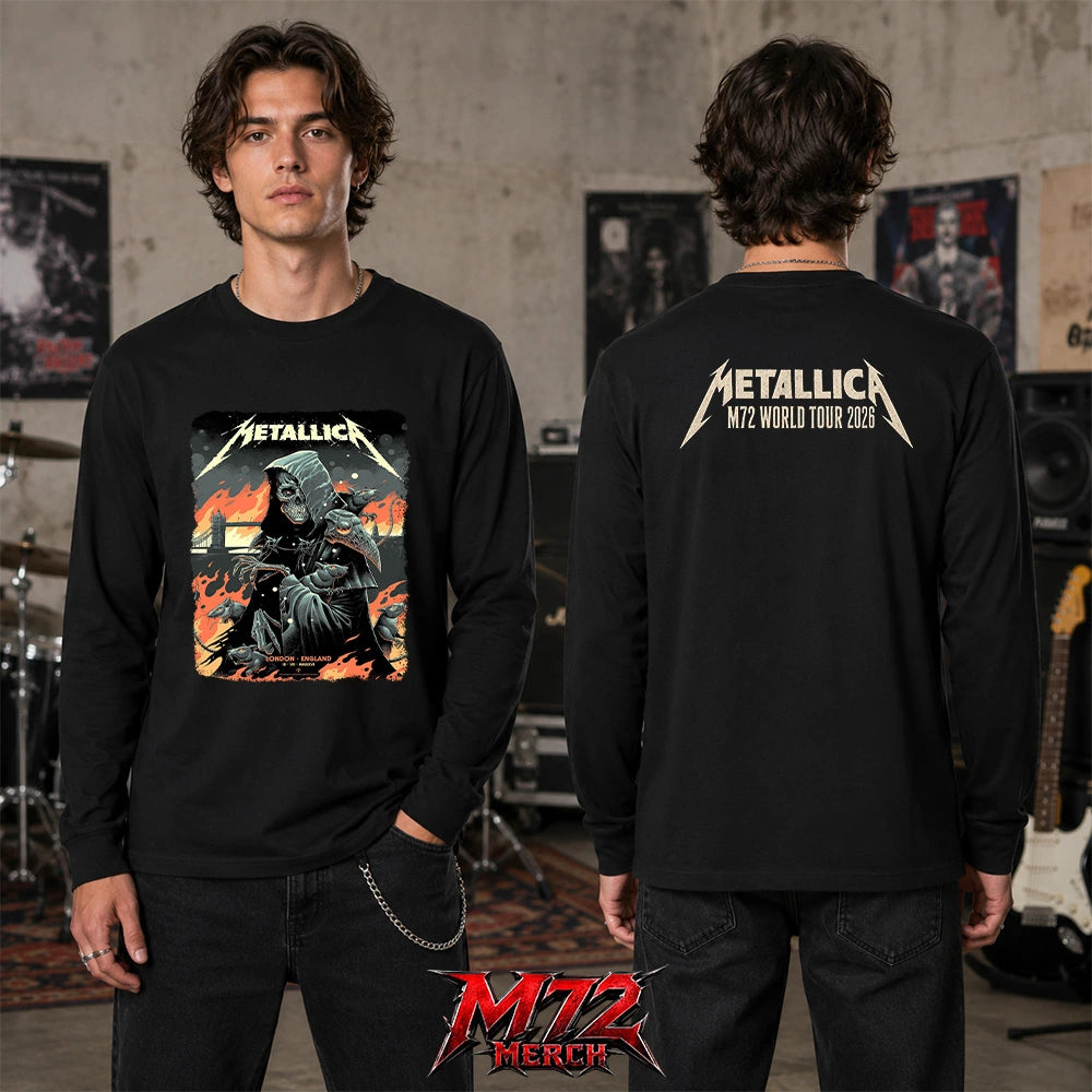 Metallica M72 World Tour July 3 2026 London Stadium London England Grim Reaper Rats By Luke Preece 2 Side T-Shirt