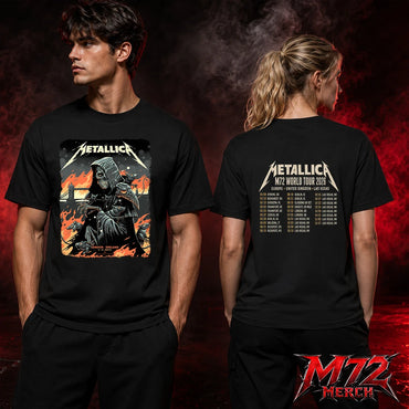 Metallica M72 World Tour July 3 2026 London Stadium London England Grim Reaper Rats By Luke Preece 2 Side T-Shirt