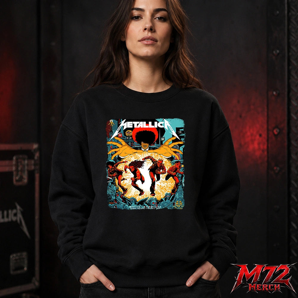 Metallica M72 World Tour June 19 2026 At Aviva Stadium Dublin Ireland Chase Scene Artwork Sweatshirt