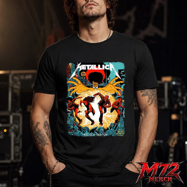 Metallica M72 World Tour June 19 2026 At Aviva Stadium Dublin Ireland Chase Scene Artwork T-Shirt