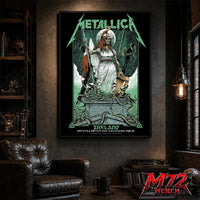 Metallica M72 World Tour June 19 And June 21 2026 At Aviva Stadium Dublin Ireland Skeleton Warrior Artwork By Gary Ronaldson Poster Canvas