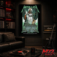 Metallica M72 World Tour June 19 And June 21 2026 At Aviva Stadium Dublin Ireland Skeleton Warrior Artwork By Gary Ronaldson Poster Canvas