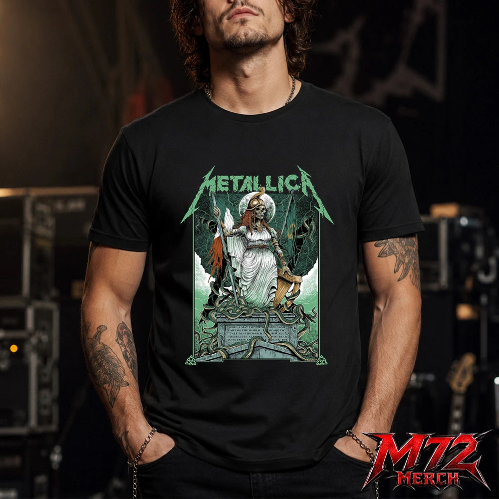 Metallica M72 World Tour June 19 And June 21 2026 At Aviva Stadium Dublin Ireland Skeleton Warrior Artwork By Gary Ronaldson T-Shirt