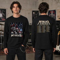 Metallica M72 World Tour June 20 2025 Levi's Stadium Santa Clara California United States 2 side T-shirt by Brandon Heart featuring skulls, melting red candles, a horned skull altar, ghostly cloaked figures, dark smoke and M72 tour back print.