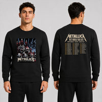 Metallica M72 World Tour June 20 2025 Levi's Stadium Santa Clara California United States 2 side T-shirt by Brandon Heart featuring skulls, melting red candles, a horned skull altar, ghostly cloaked figures, dark smoke and M72 tour back print.