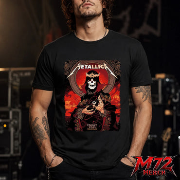 Metallica M72 World Tour June 28 2026 At Principality Stadium Cardiff Wales Grim King Artwork By Peter Diamond T-Shirt