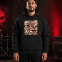 Metallica M72 World Tour June 29 2025 Empower Field At Mile High Denver Colorado United States T-shirt by Juan Ma Orozco featuring a skull-faced warrior riding a horned beast, wolves, skulls, bones, flowers, rocky mountains and Denver event text.
