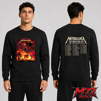 Metallica M72 World Tour June 3 2026 At Stadio Renato Dall’Ara Bologna Italy Demon Stage Artwork By Nino Cammarata Two Sided Sweatshirt