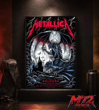 Metallica M72 World Tour June 3 2026 At Stadio Renato Dall’Ara Bologna Italy Gargoyle Moon Artwork By Keith Stanley Poster Canvas