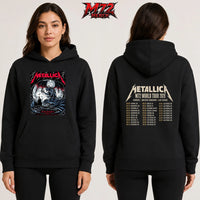Metallica M72 World Tour June 3 2026 At Stadio Renato Dall’Ara Bologna Italy Gargoyle Moon Artwork By Keith Stanley Two Sided Hoodie