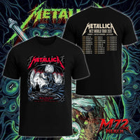 Metallica M72 World Tour June 3 2026 At Stadio Renato Dall’Ara Bologna Italy Gargoyle Moon Artwork By Keith Stanley Two Sided T-Shirt