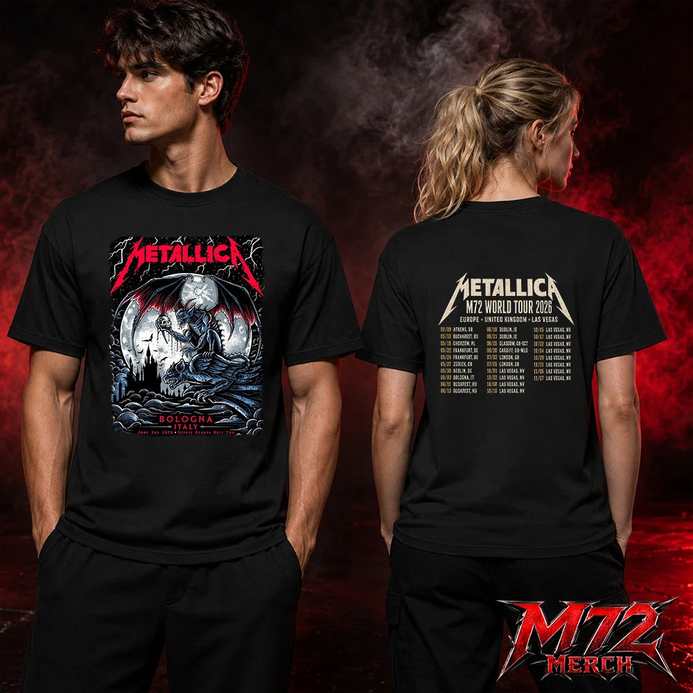 Metallica M72 World Tour May 30 2026 At Olympiastadion Berlin Germany Black Bear Artwork By Janta-Island 2 Side T-Shirt