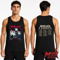 Metallica M72 World Tour June 3 2026 At Stadio Renato Dall’Ara Bologna Italy Gargoyle Moon Artwork By Keith Stanley Two Sided Tank top