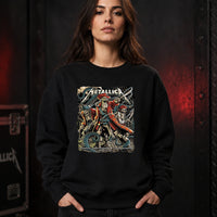 Metallica M72 World Tour June 6 2025 Raymond James Stadium Tampa Florida United States T-shirt by Andrew Cremeans featuring a skeletal pirate captain, undead crew members, swords, giant tentacles, lightning, ship rigging and Tampa event text.