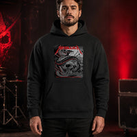 Metallica M72 World Tour May 1 2025 Nissan Stadium Nashville Tennessee United States T-shirt by Maxx242 featuring a coiled black serpent wrapped around a weathered skull with graveyard silhouettes and Nashville event text.