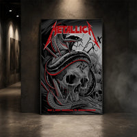 Metallica M72 World Tour May 1 2025 Nissan Stadium Nashville Tennessee United States Coiled Serpent Skull Poster Canvas