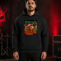 Metallica M72 World Tour May 23 2025 Lincoln Financial Field Philadelphia Pennsylvania United States T-shirt by Squindo featuring a snarling red creature with giant fangs, red hands, blue-green tentacles, dripping yellow slime and Philadelphia event text.