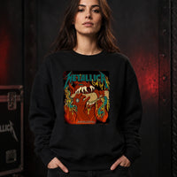 Metallica M72 World Tour May 23 2025 Lincoln Financial Field Philadelphia Pennsylvania United States T-shirt by Squindo featuring a snarling red creature with giant fangs, red hands, blue-green tentacles, dripping yellow slime and Philadelphia event text.