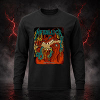 Metallica M72 World Tour May 25 2025 Lincoln Financial Field Philadelphia Pennsylvania United States T-shirt by Squindo featuring a monstrous fanged creature with red hands, blue-green tentacles, dripping yellow slime and Philadelphia event text.