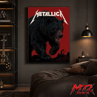Metallica M72 World Tour May 30 2026 At Olympiastadion Berlin Germany Black Bear Artwork By Janta-Island Poster Canvas