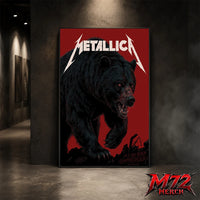 Metallica M72 World Tour May 30 2026 At Olympiastadion Berlin Germany Black Bear Artwork By Janta-Island Poster Canvas