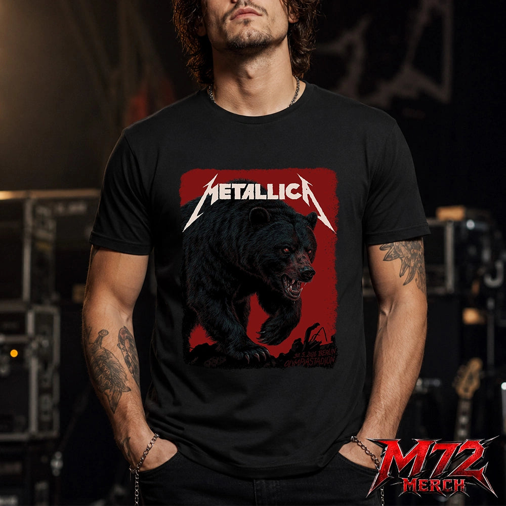 Metallica M72 World Tour May 30 2026 At Olympiastadion Berlin Germany Black Bear Artwork By Janta-Island T-Shirt