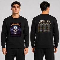 Metallica M72 World Tour May 31 2025 Bank of America Stadium Charlotte North Carolina United States 2 side T-shirt by N.C. Winters featuring a glowing skull with radiant third eye, golden eyes, mystical ornamental details and M72 tour back print.