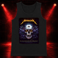 Metallica M72 World Tour May 31 2025 Bank of America Stadium Charlotte North Carolina United States T-shirt by N.C. Winters featuring a glowing skull with radiant third eye, golden eyes, mystical ornamental details and Charlotte event text.