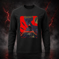 Metallica M72 World Tour May 9 2025 Historic Crew Stadium Columbus Ohio United States T-shirt by Vance Kelly featuring a crowned skeleton, black raven, arrows, thorny roots, gold medallion and Columbus event text.